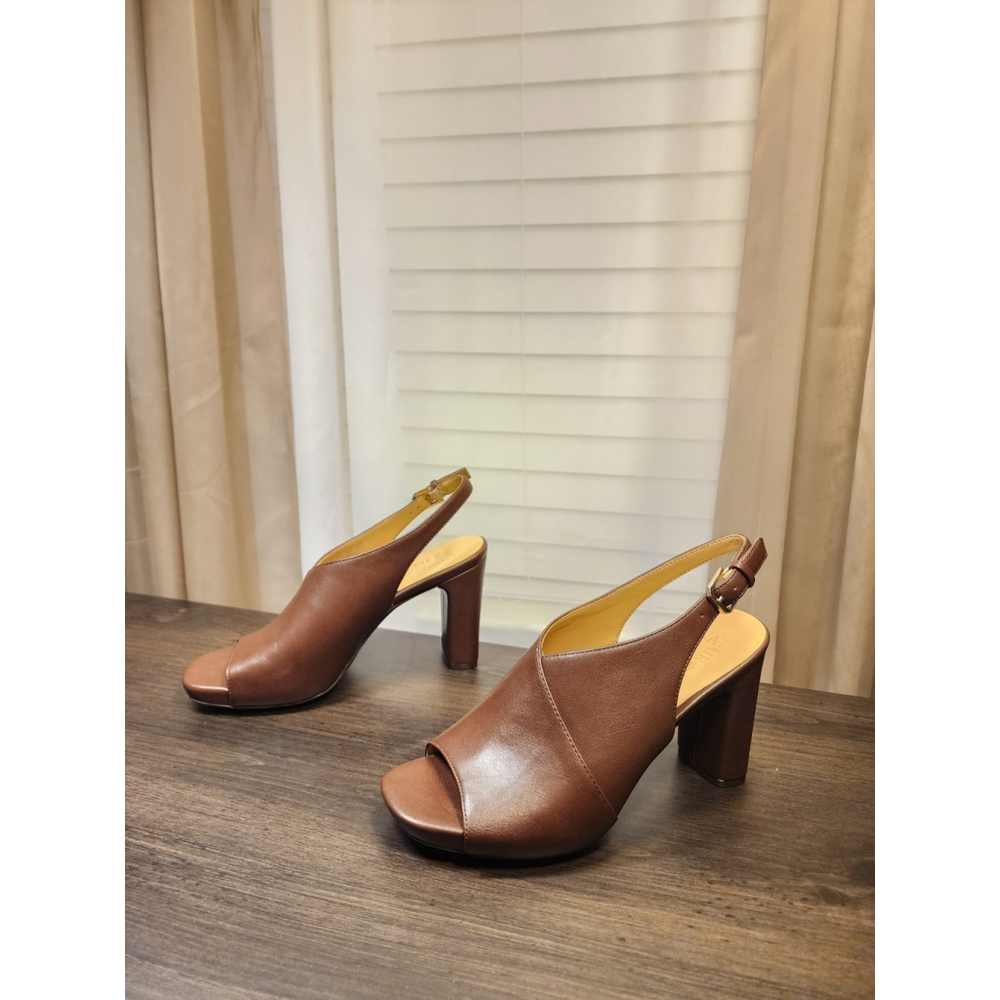 Naturalizer Women's Mason Sling Back Mule Sandals - 8 WIDE Brown - Picture 6 of 16